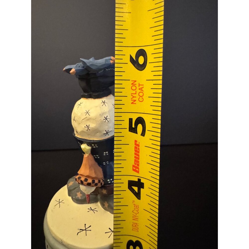 Vintage WILLIRAYE Studio Snowman Bluebird Candle Rustic - Picture 14 of 16